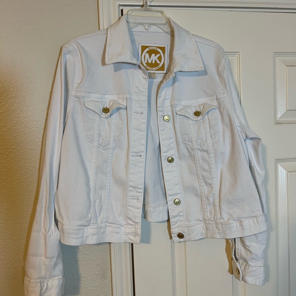 Michael Kors White Denim Jacket – Women’s XL